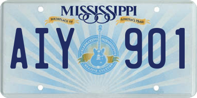 MS license plate AIY901
