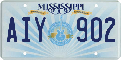 MS license plate AIY902
