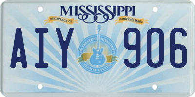 MS license plate AIY906