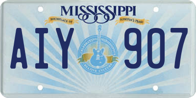 MS license plate AIY907