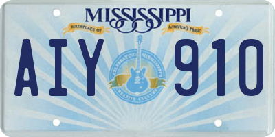 MS license plate AIY910