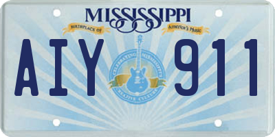 MS license plate AIY911