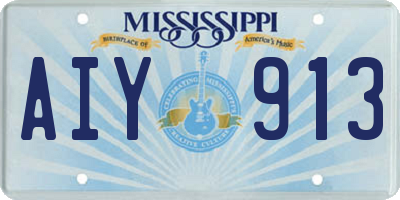 MS license plate AIY913