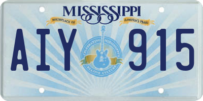 MS license plate AIY915
