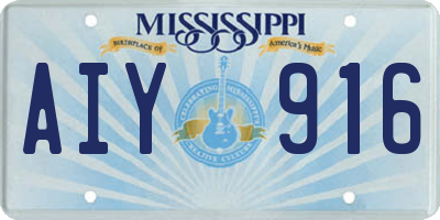 MS license plate AIY916
