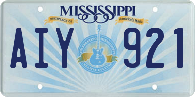 MS license plate AIY921