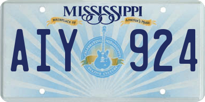 MS license plate AIY924