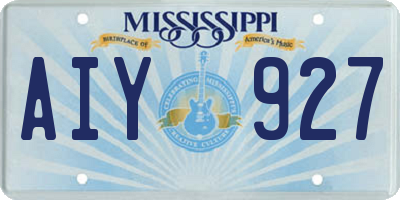 MS license plate AIY927