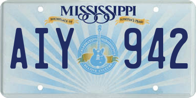 MS license plate AIY942
