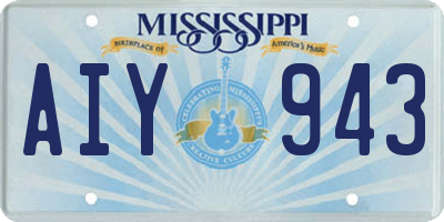 MS license plate AIY943