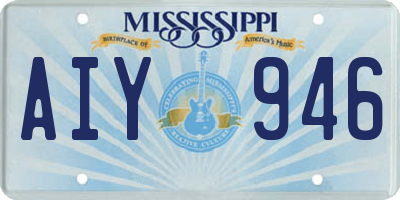 MS license plate AIY946