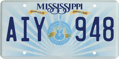 MS license plate AIY948