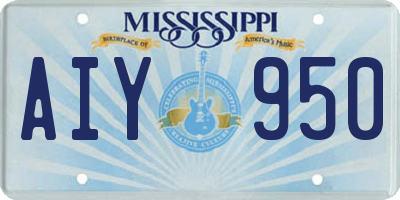 MS license plate AIY950