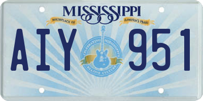 MS license plate AIY951