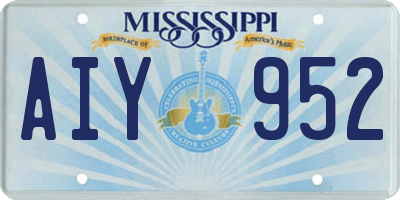 MS license plate AIY952