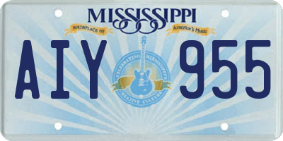MS license plate AIY955