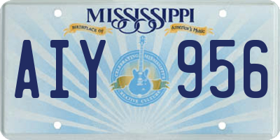 MS license plate AIY956
