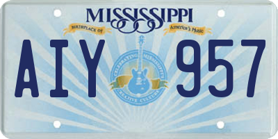 MS license plate AIY957