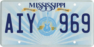 MS license plate AIY969