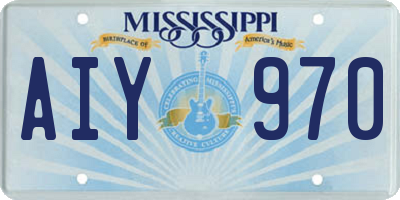 MS license plate AIY970
