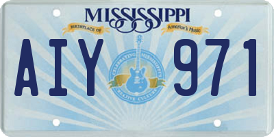 MS license plate AIY971