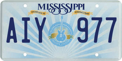 MS license plate AIY977