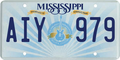 MS license plate AIY979