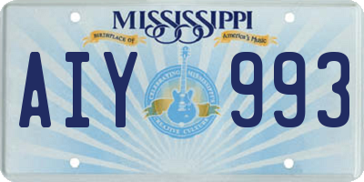MS license plate AIY993