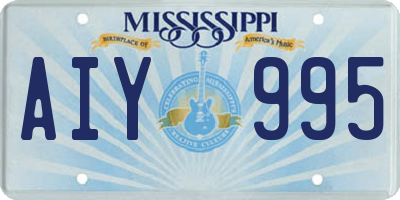 MS license plate AIY995