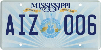 MS license plate AIZ006