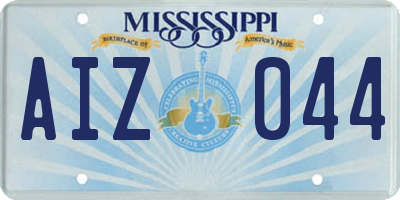 MS license plate AIZ044