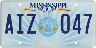MS license plate AIZ047