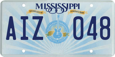 MS license plate AIZ048