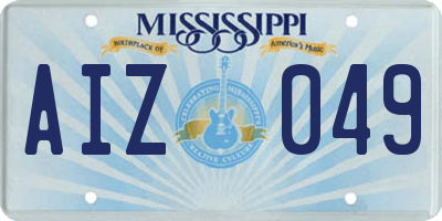 MS license plate AIZ049