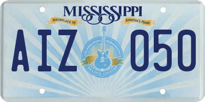 MS license plate AIZ050
