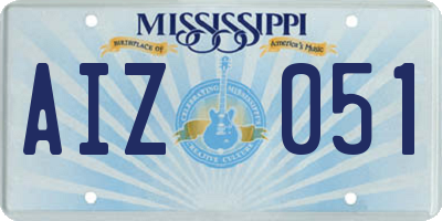 MS license plate AIZ051