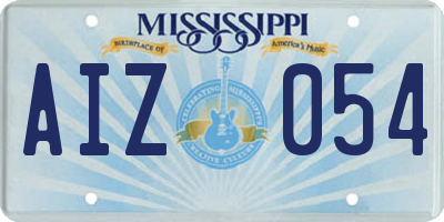 MS license plate AIZ054