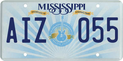 MS license plate AIZ055