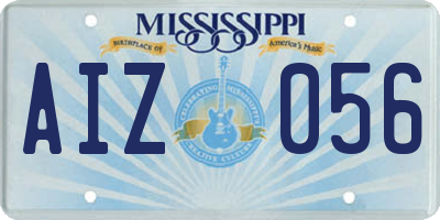 MS license plate AIZ056