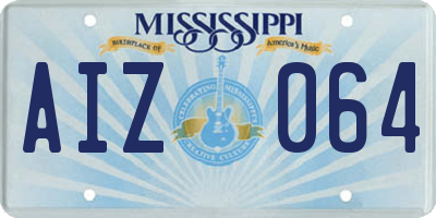 MS license plate AIZ064