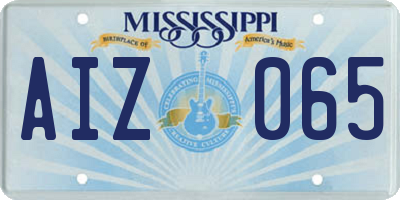 MS license plate AIZ065