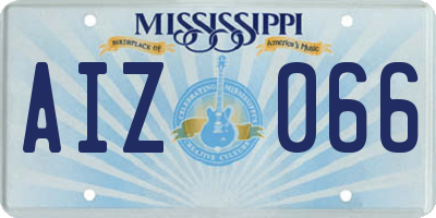 MS license plate AIZ066