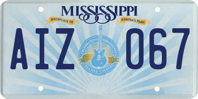 MS license plate AIZ067