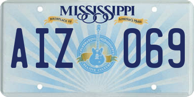 MS license plate AIZ069