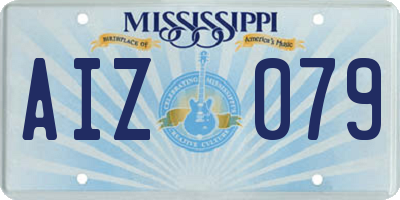 MS license plate AIZ079
