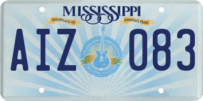 MS license plate AIZ083