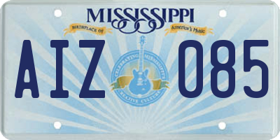 MS license plate AIZ085