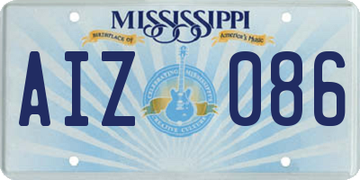 MS license plate AIZ086