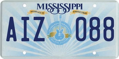 MS license plate AIZ088