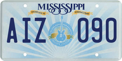 MS license plate AIZ090